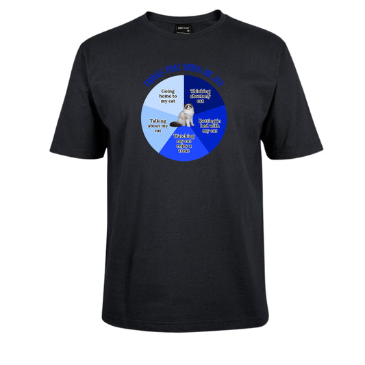Things That Bring Me Joy Cat Pie Chart Tee