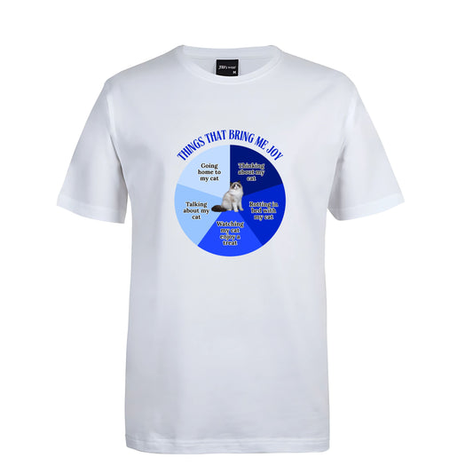 Things That Bring Me Joy Cat Pie Chart Tee
